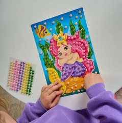 Аппликация бусинами «Русалочка» - Фото 14