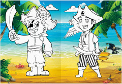 Остров сокровищ. Раскраска с цветным фоном - Фото 8