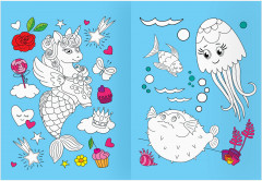 Страна единорожек. Раскраска с цветным фоном - Фото 4