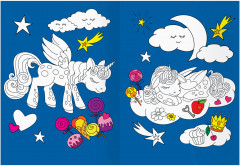 Страна единорожек. Раскраска с цветным фоном - Фото 5