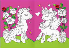 Страна единорожек. Раскраска с цветным фоном - Фото 6