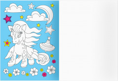 Страна единорожек. Раскраска с цветным фоном - Фото 9