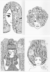 Раскраска-антистресс. Девушка-загадка - Фото 2