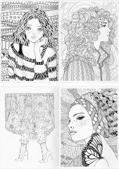 Раскраска-антистресс. Девушка-загадка - Фото 3