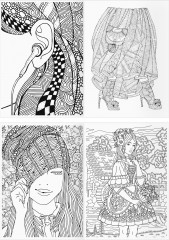 Раскраска-антистресс. Девушка-загадка - Фото 4