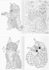 Раскраска-антистресс. Мир кошек - Фото 2