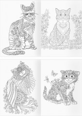 Раскраска-антистресс. Мир кошек - Фото 4