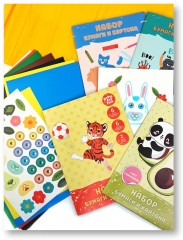 Набор цветной бумаги и картона «Тигрёнок-футболист» - Фото 4