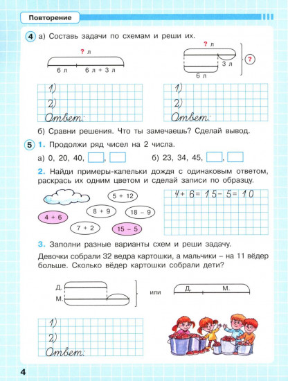 Математика. 2 класс. Рабочая тетрадь. Непрерывный курс математики. Углубленный уровень. Часть 1