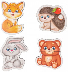 Набор пазлов контурные «Зверята» - Фото 11