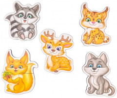 Набор пазлов контурные «Зверята» - Фото 12