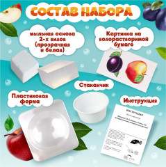 Набор для изготовления мыла своими руками «Яблоко и слива» - Фото 1