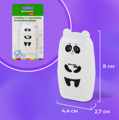 Точилка с ластиком 2 в 1 «Панда» - Фото 11