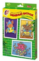 Набор красок по стеклу с трафаретом «Три пятачка» - Фото 5