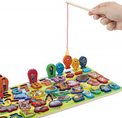 Сортер-доска развивающий по методу Монтессори с магнитной рыбалкой - Фото 12