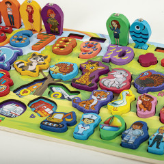 Сортер-доска развивающий по методу Монтессори с магнитной рыбалкой - Фото 19