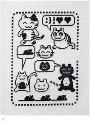 Загадочные кошки, вышитые крестом - Фото 2