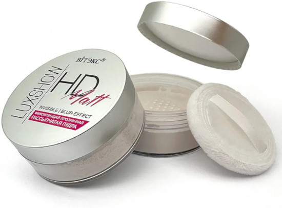 Пудра для лица рассыпчатая фиксирующая «HD Matt», оттенок Прозрачный