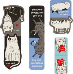 Набор закладок для книг магнитных «Funny cat» - Фото 2