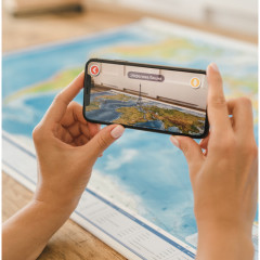 Карта мира физическая интерактивная с ламинацией - Фото 3