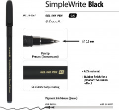 Ручка гелевая «SimpleWrite Black» - Фото 3
