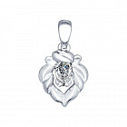 Кулон из серебра «Знак зодиака Лев»