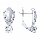 Серьги из серебра со Swarovski Zirconia