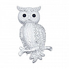 Брошь «Сова» с фианитами