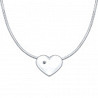 Колье из серебра с бриллиантом «Любовь»