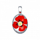 Подвеска «Маки» из серебра