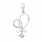 Подвеска из серебра с фианитами