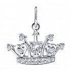 Подвеска «Корона» из серебра
