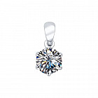 Подвеска из серебра с фианитами