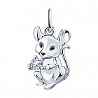 Подвеска из серебра с фианитом