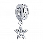 Подвеска из серебра с фианитами