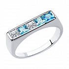 Кольцо из серебра с фианитами