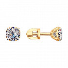 Серьги из серебра с фианитами