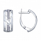 Серьги из серебра с фианитами