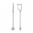 Серьги из серебра с фианитами