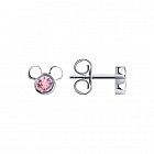 Серьги из серебра с фианитами