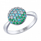 Кольцо из серебра с фианитами