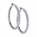 Серьги из серебра с фианитами