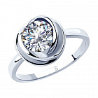 Кольцо из серебра с фианитом