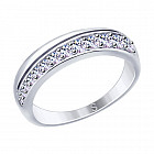 Кольцо из серебра с фианитами