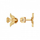 Серьги-пусеты из золоченого серебра