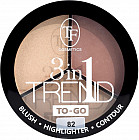 Палетка для контуринга лица, оттенок 82-4813 Золотисто-коричневый