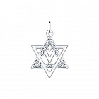 Подвеска из серебра с фианитами