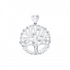 Подвеска из серебра с фианитами