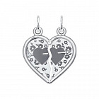 Подвеска из серебра с лазерной обработкой