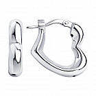 Серьги из серебра с родированием